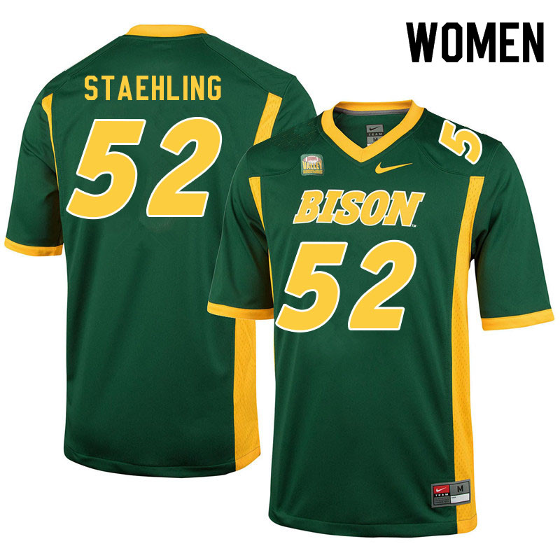 Women #52 Nathaniel Staehling North Dakota State Bison College Football Jerseys Sale-Green